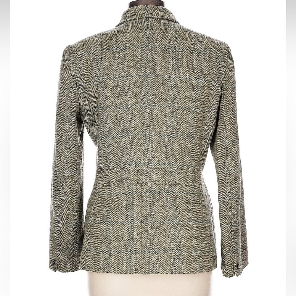 Vtg Ralph Lauren Equestrian Shetland Wool‎ Zip Jacket Pea Coat Women's Size 10 - Picture 4 of 9